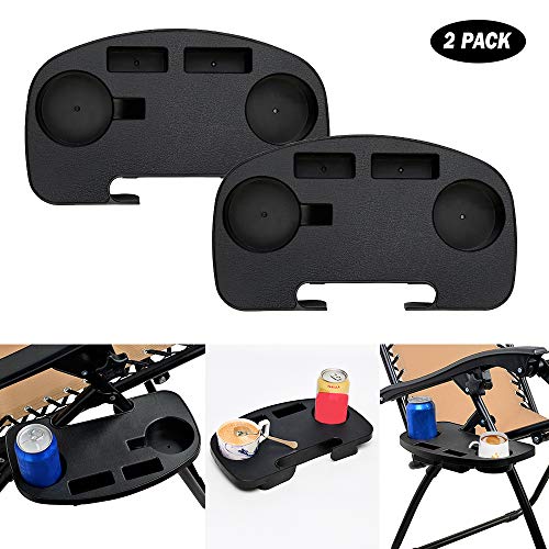 Cchainway 2 Pack Oval Zero Gravity Chair Cup Holder, Zero Gravity Chair Tray