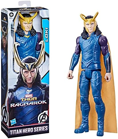 Marvel Avengers Titan Hero Series Collectible Loki Action Figure, Toy For Ages 4 and Up F2246, Black, 12-Inch