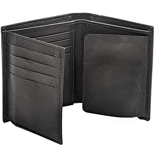 Winchester Police Badge Wallet Bifold RFID Blocking Full Grain Genuine Leather, Fits Any