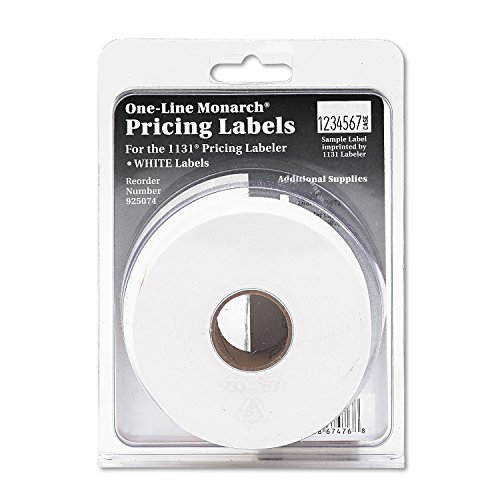 Monarch - Easy-Load 1131 One-Line Pricemarker Labels, 7/16 X 7/8, White, 2500/Pack 925074 (Dmi Pk #TOP1