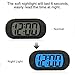 HENSE Large LCD Display Digital Smart Light Alarm Clock,Snooze/ Nightlight Backlight Light Sensor Travel Home Bedside Alarm Clock,Battery Operated,Shockproof, Ideal Gift for Kids/Teens HA30(Black)