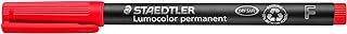 Staedtler Lumocolor 318-2 - Rotuladores de Punta Fina de Color Rojo, Caja con 10 Unidades.