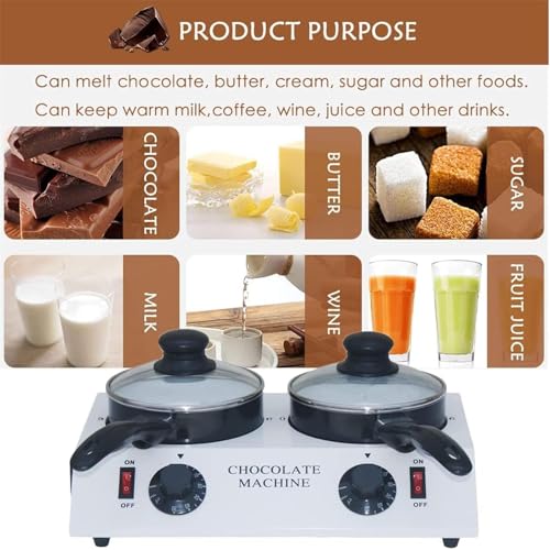 Máquina para fundir chocolate con 2 ollas, 80W miniatura 3