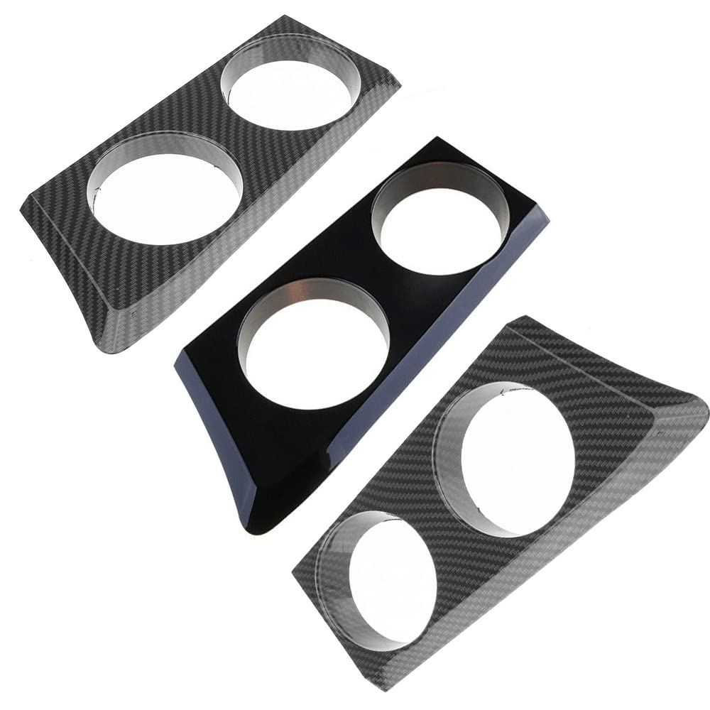 Couvercle de porte-gobelet automatique Compatible avec BMW Série 1 116 116i 118 118i 120 120i E87 E81 E82 E88 Noir/motif en fibre de carbone ABS Décoration de console avant gauche ou à droite
