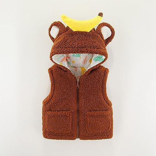 Toddler Coat Boy Boys Fall And Winter Cartoon Animal Pattern Hooded Vest Shaker Sleeveless Jacket With Pocket3