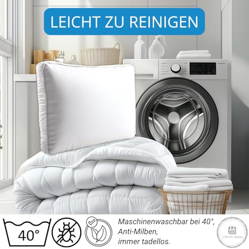 Kissen 50x60 cm Mikrofaser weich Premium Kopfkissen 50x60 Bequemes Rechteckiges Schlafkissen Anti Allergie Kopfkissen Nackenschmerzen (GARANTIE) Pillows for Sleeping Bettkissen Hotellerie Erwachsene