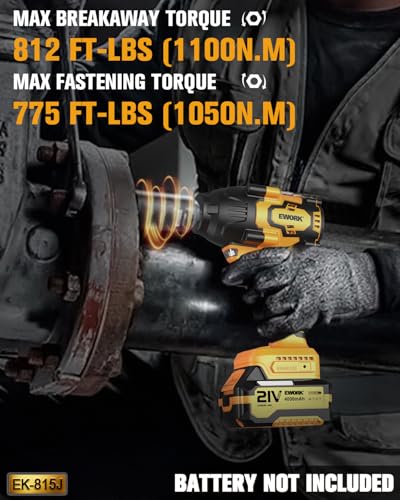 EWORK 775 Ft-lbs Compact Impact Wrench