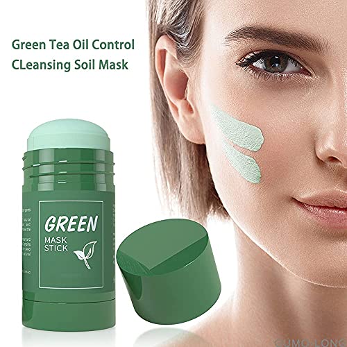 GUMO-LONG Grüner Tee Purifying Clay Stick Mask Öl-Kontroll für Tiefenreinigung und Anti-Akne, Reinigungsmaskenstift für… - Image 3