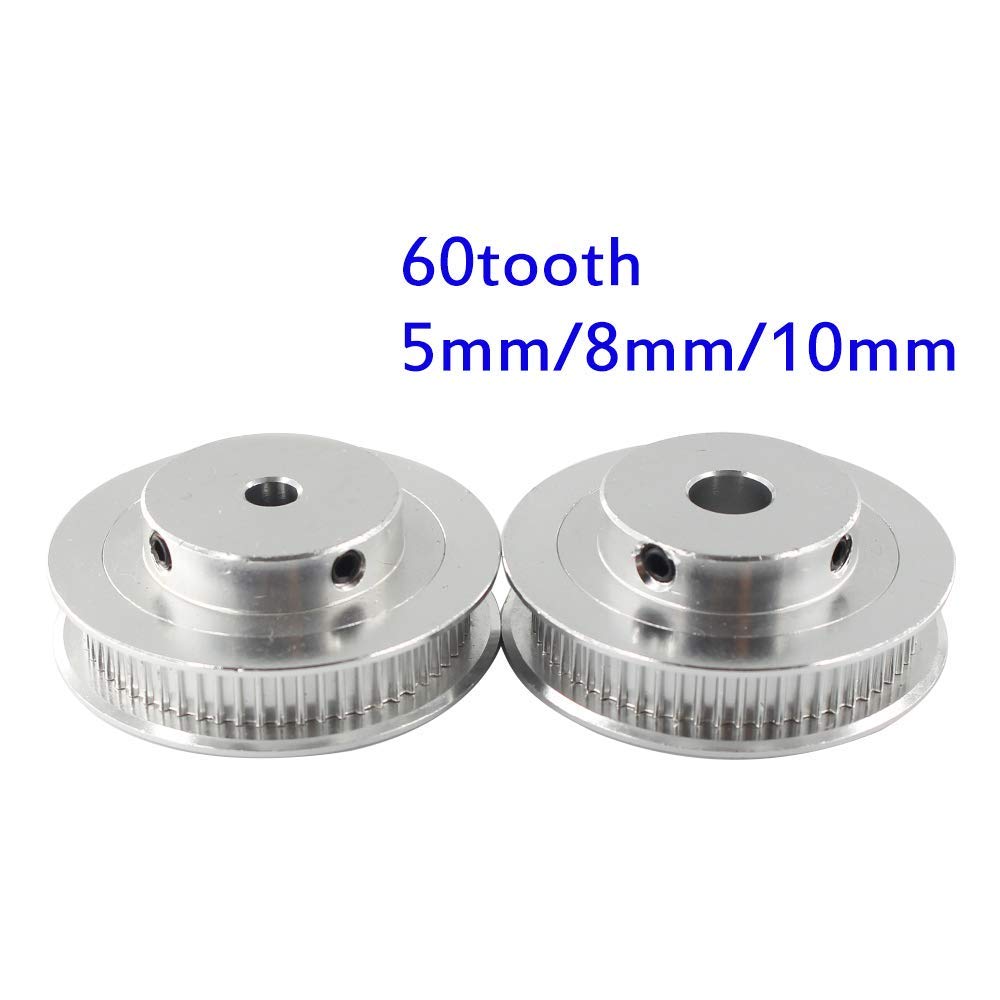 1 ruota dentata GT2 in alluminio 30, 36, 40, 60 denti, foro ruota dentata 5 mm, 6,35 mm, 8 mm, 10 mm, 12 mm, larghezza della ruota dentata 6 mm per stampante