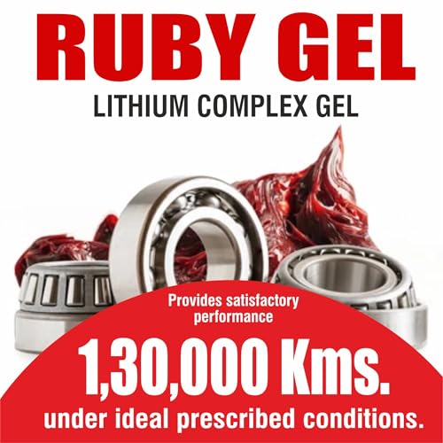 Image of PALCO RUBY Gel Red Grease 1 KG (Pack of 1) NLGI-3 Extreme Pressure Industrial High Temperature Lithium Complex Water Resistant Grease for Car & Machinery for Long Lasting Performance Up to 130000 Kms