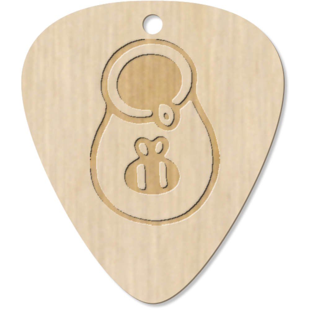 Azeeda 7 x 'Honey Pot' Guitar Picks / Pendants (GP00017438)