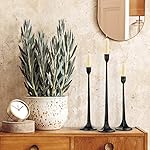 Iron Taper Candle Holder Set of 3 - Decorative Tall Candle Stand, Candlestick Holder for Wedding, Dining Table, Party Decoration - Image 4