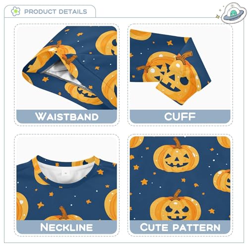 JUNZAN Cartoon Cute Pumpkins Little Boys Pullover Hoodie Long Sleeve Tops Clothing Shirts Sports 4T3