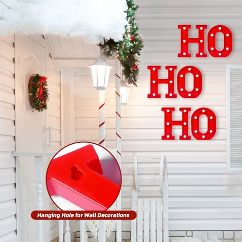 EDYCON Christmas Letter Lights Sign Table Decorations Christmas LED Light up Letters Battery Powered Letter for Home Bar Party Bedroom Tabletop Indoor Decor Gift(HOHOHO) - Image 7