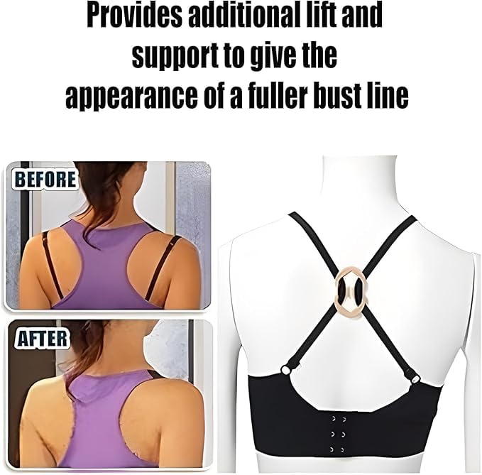 Image of Bra Strap Clips,12 Bra Clips and Bra Straps Holder Women's Black,White,Beige for Full Cup Size