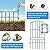 Adavin Animal Barrier Garden Fence,10 Pack Green 12''L x 25" H no dig Fence, Underground dig Protection for Dog Rabbits Rustproof Metal Wire Panel Border, 10 ft Ground Stakes for Outdoor Patio