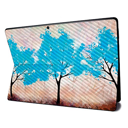 Image of MightySkins Carbon Fiber Skin for Microsoft Surface Pro X - Blue Woods | Textured Carbon Fiber Finish | Easy to Apply, Remove, and Change Styles | Made in The USA (CF-MISURPRX-Blue Woods)