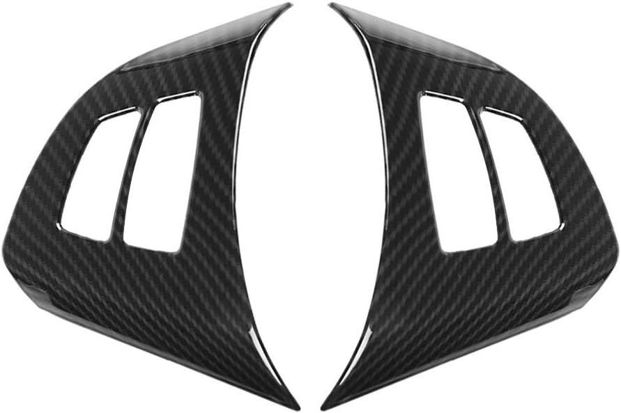 2Pcs Carbon Fiber Steering Wheel Cover Trim, Keenso Steering Wheel Frame for X5 E70 2008-2013