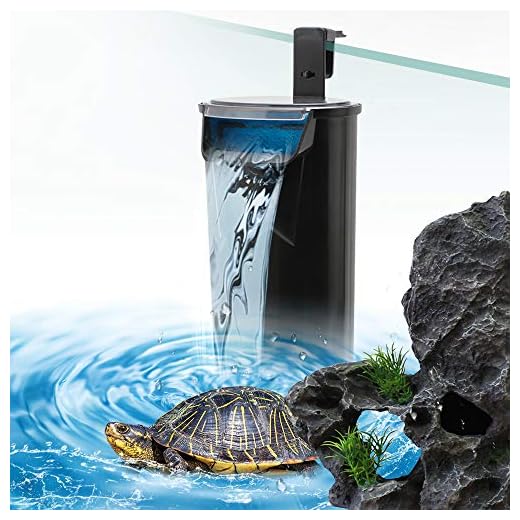 SENZEAL Turtle Bomba de Filtro de Cascada de Nivel de Agua Bajo Filtro Interno de Tanque de Peces 5W 220V / 50Hz 400L / H Nivel de Agua Bajo Limpio para Tanque de Peces Reptiles Anfibios - Negro