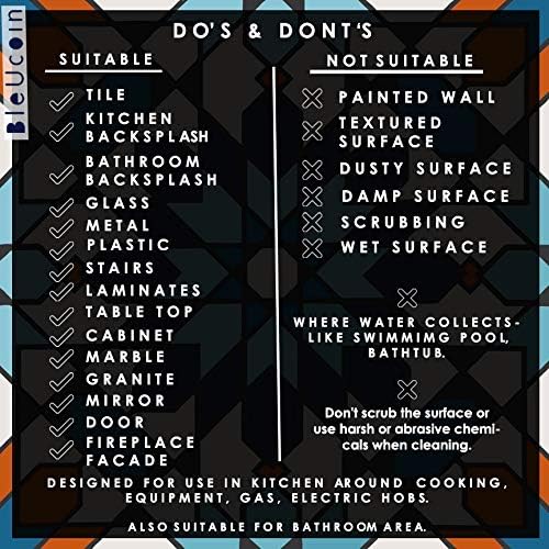 Miniatura 7 de Classicism - Calcomanías de azulejos de cola de milano para azulejos, pared, armario de salpicaduras, baño, impermeable y extraíble, decoración del