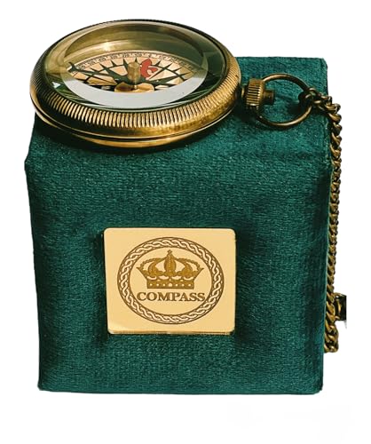 Brújula colgante personalizada de latón con llavero miniatura 7