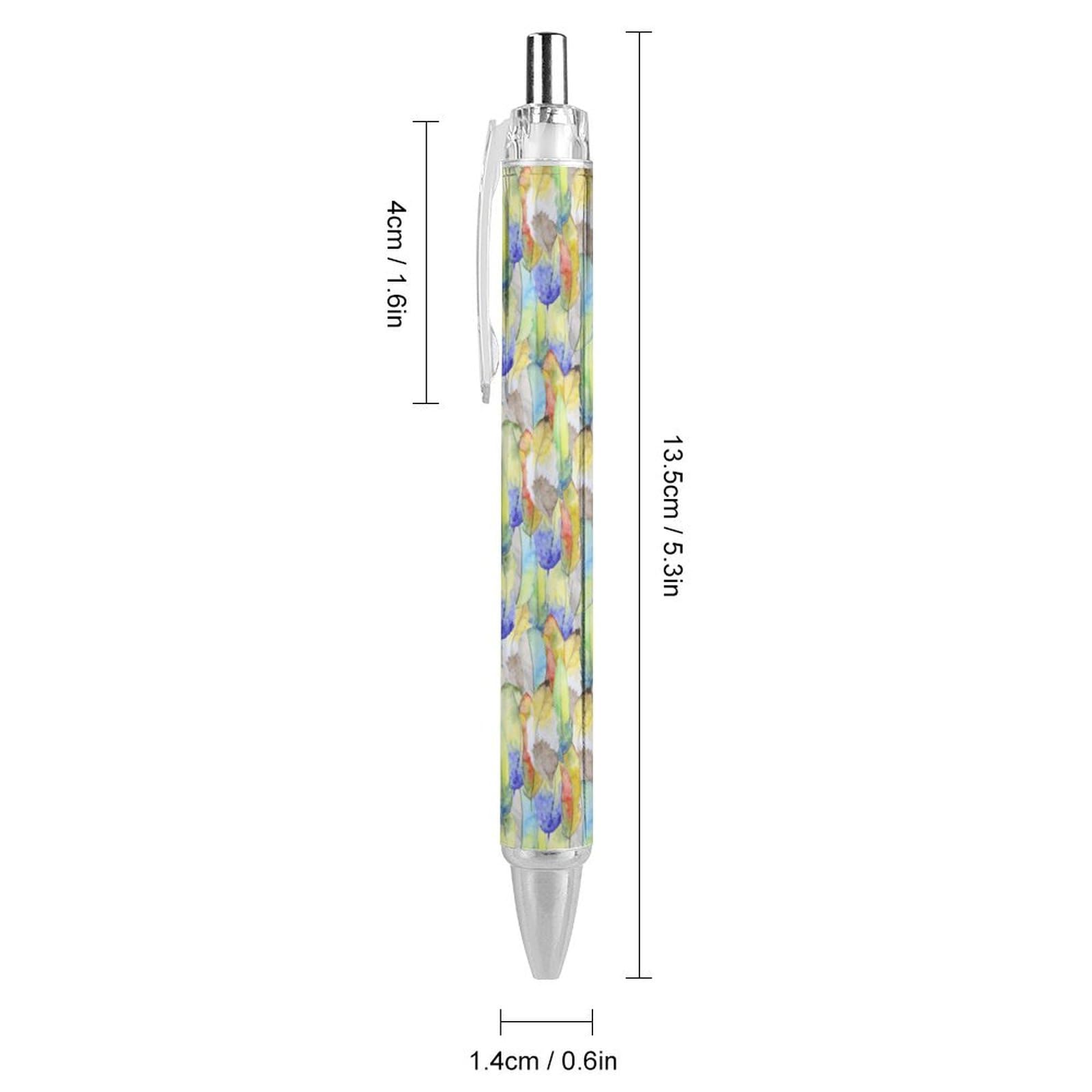 Stylo à Bille Gel Noir 0,5 Mm - Rétractable, écriture Lisse, Design Vintage Années 70 - Pour école, Bureau, Cadeau