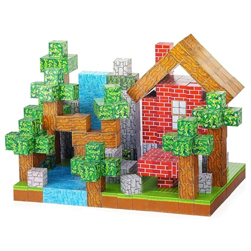 Image of Priyadarshi Magnetic Tiles for Kids & Toddlers | 75 Pcs Building Blocks STEM Montessori Toy for Boys & Girls Age 3+ | Magnetic Cubes Set for Creative Learning & Sensory Play