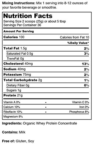 Source Classic Organic Whey Protein - 100% Grass-Fed and Grass-Finished - UNFLAVORED - Lecithin-Free - 2lb Bulk - Image 3