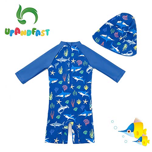 image for upandfast Baby/Toddler Boy Swimsuit One Piece Zip Swimwear Sunsuits wi