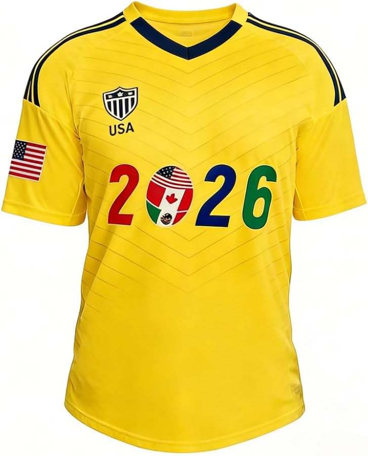 TOMITANY World Cup 2026 Jerseys Shirts for Men and Women Quick Dry Athletic Tops American Flag USA Team Fans Shirts
