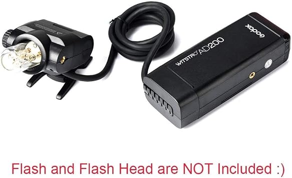 Godox EC200 200W Extension Flash Head with 2M Long Extend Cable for Godox AD200 AD200 Pro Speedlite