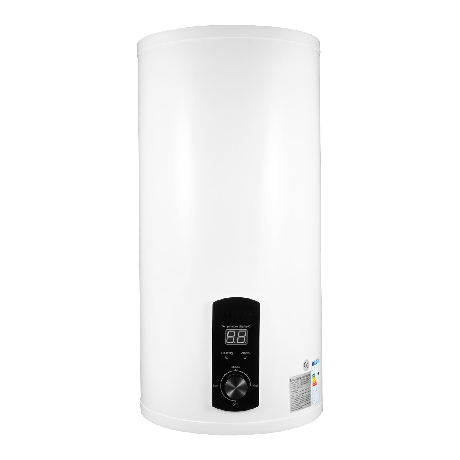 Podgrzewacz przepływowy, bojler elektryczny, pojemność 2000 W, szerokość ciepłej wody, 80 l, pionowy zbiornik IPX4, 25-75°C, ze słuchawką prysznicową, do kuchni, toalet, salonów fryzjerskich, łazienki