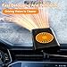 Portable Car Heater for Vehicle, 12V Car Heater Portable, Portable Heater for Car, 360° Rotatable Car Defroster Windshield Heater,Car Heater That Plugs Into Cigarette Lighter(Orange)