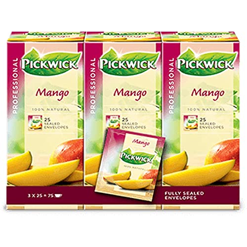 Pickwick Tea de mango holandés con 75 bolsitas y aroma frutal intenso de 5g