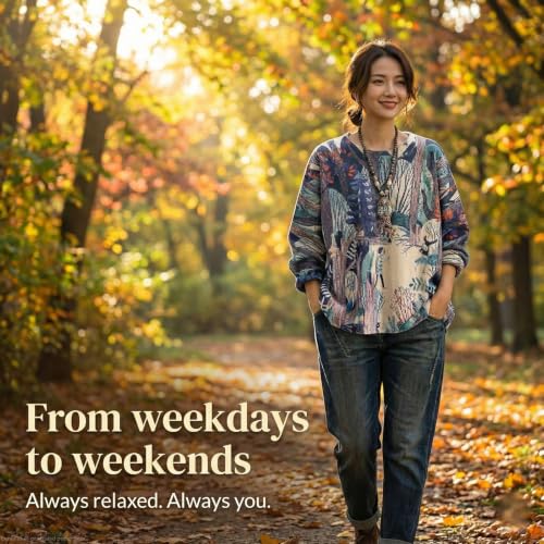 Image of Women's Oversized Graphic Print Knit Pullover Sweater