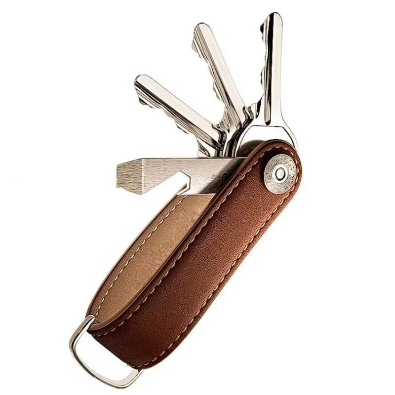 Key Organiser Leather Key Holder - keychain - Stylish & Comfortable - Luxurious Look Holds up to 7 Keys
