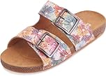 Cosyfeet Capri - Floral Mosaic - 7-6E Width - Extra Wide Women's Sandals