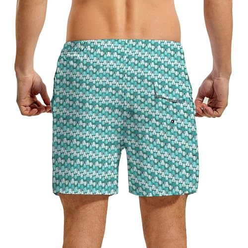 Mens Swim Trunks with Compression Liner 5" Quick Dry Bathing Suit Mens Beach Shorts Swimwear4
