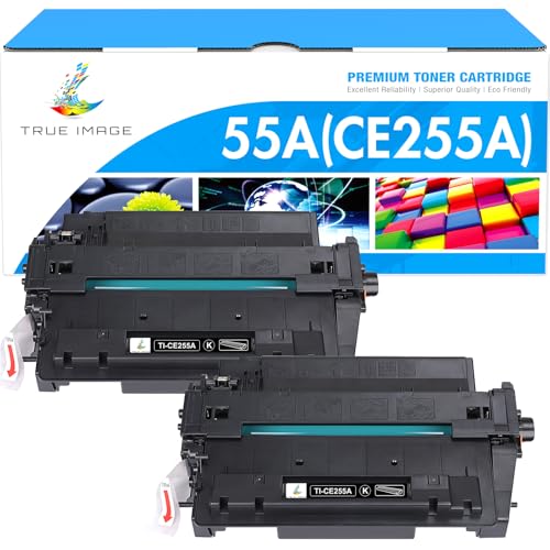 P3015 55A Black Toner Cartridge CE255A 2-Pack Compatible Replacement for HP 55A 55X CE255A CE255X for HP Laserjet P3015 P3015dn P3015x Pro 500 MFP M521dn M521dw M521 M525 Printer Ink