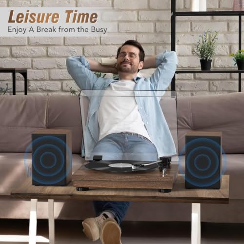 Vinyl Record Player 24W HiFi Stereo Speakers Vintage Bluetooth Turntable - image 5