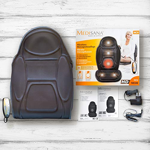 medisana MCH Massagesitzauflage, Vibrationsmassageauflage, 5 Massageprogramme, Sitzauflage für Schultern, Rücken, Taille und Oberschenkel - Sitzheizung mit Wärmefunktion - Image 7