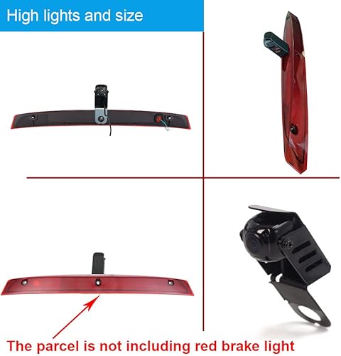 Miniatura 4 de Third 3rd Brake Light Reversing Camera Brake lamp Parking Camera Replacement for Mercedes Benz Viano Vito W639 Van 3 VW Crafter Dritte 3 ab