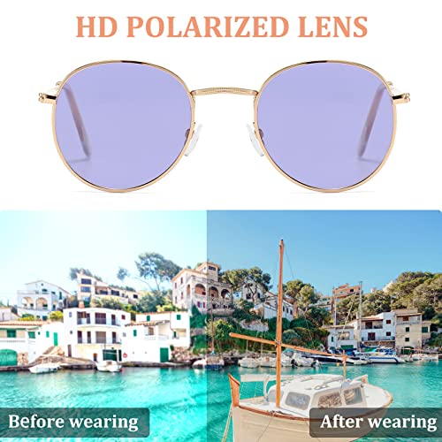 Kelens Occhiali da sole polarizzati rotondi per