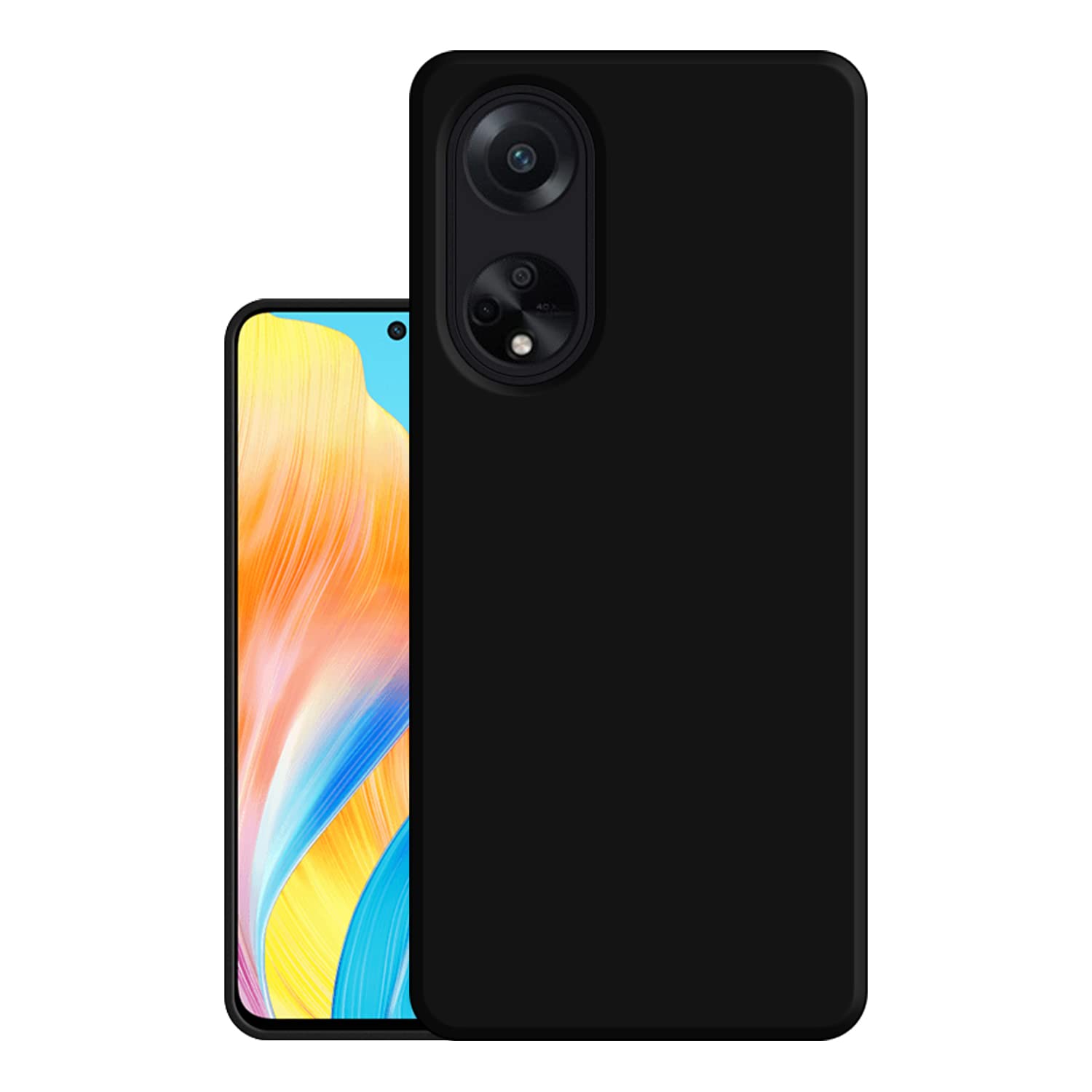 HELLO ZONE Exclusive Matte Finish Soft Back Case Cover for Oppo F23 5G - Black (B0C5J7SXR5) Amazon Price History, Amazon Price Tracker