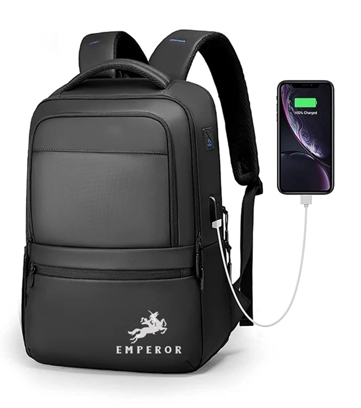 TRUE HUMAN® Emperor Premium Anti-Theft Backpack 15.6 inch Padded USB Charging Port Laptop Office Travel College Business Bag Adjustable Shoulder Straps Daily Purpose for Men women Boys Girls (2.0) (B09VB5RTW7) Amazon Price History, Amazon Price Tracker