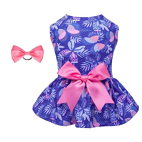 Image of CuteBone Dog Mesh Dress Puppy Sundress Pet Outfit Summer Fashion for Small Dogs Girl Cat Clothes