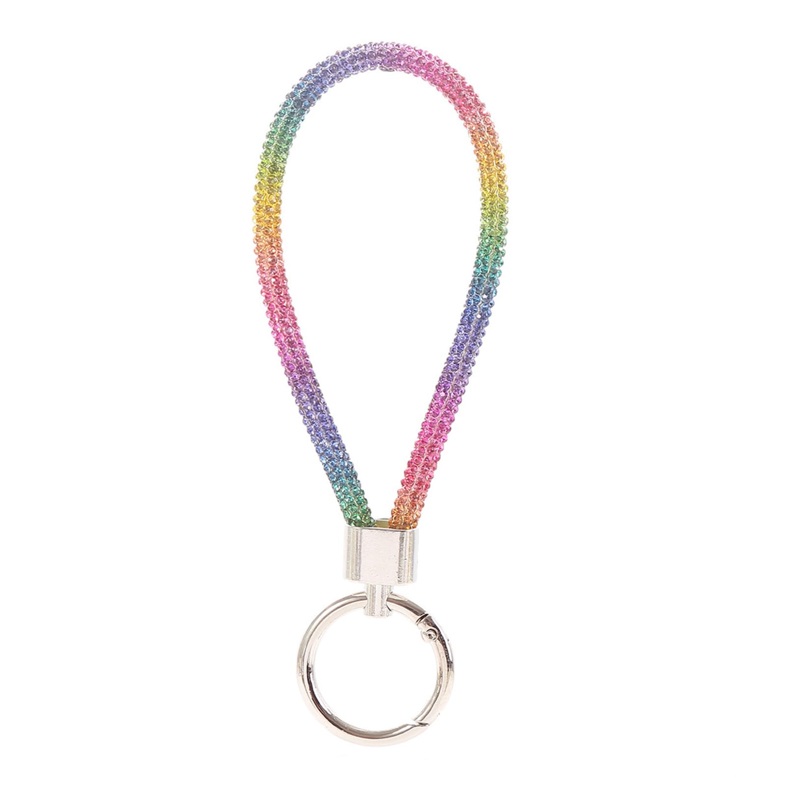 oringnat Glitter Keychain Wrist Straps Cord Cellphone Lanyard Anti-lost Rope Car Keychain Wallet Decorations