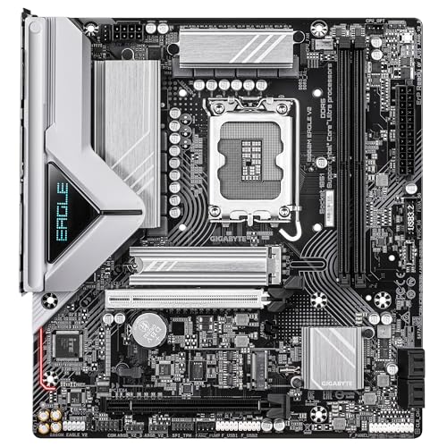 GIGABYTE B860M EAGLE V2 Scheda madre - CPU Intel Core Ultra Series, VRM a 6+1+2 fasi, fino a 9066 MHz DDR5, 1x M.2 PCIe 5.0 + 1x M.2 PCIe 4.0, LAN 2.5 GbE, USB 3.2 Gen 1 - Scheda madre - Immagine 1