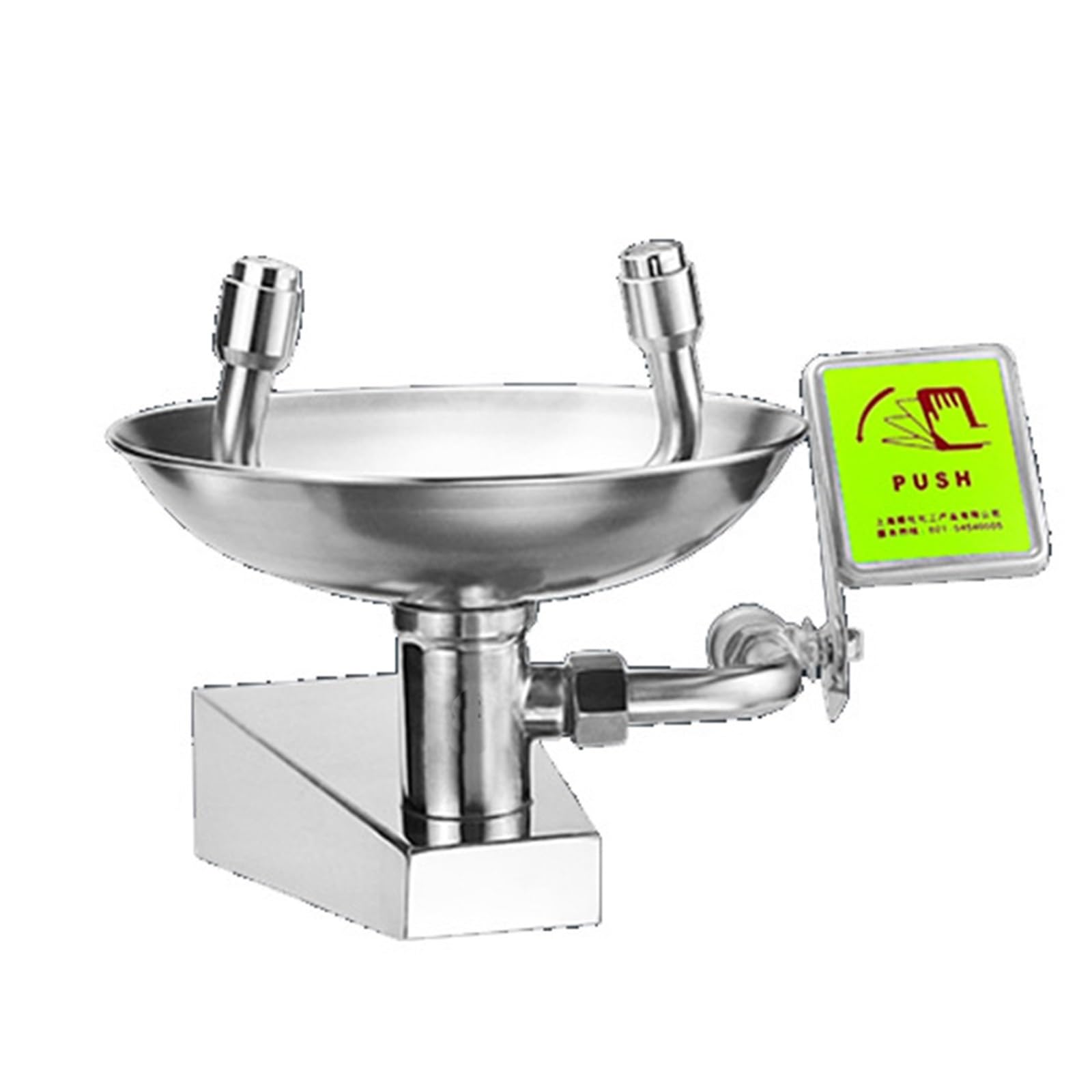 Station de Lavage oculaire d'urgence, Station de Douche oculaire Murale avec Panneau de Commande Manuel Attrayant, Lave-Yeux Industriel Simple pour Laboratoire, Usine, école.,