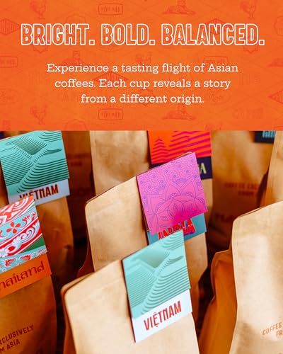 Nam Song Asian Experience Ground Coffee Beans Gift Set – Taster with Flavours from Vietnam, Thailand, Indonesia, China, Timor-Leste & India – Perfect Coffee Gift Set for Him & Her, 6 x 220g Bags - Image 7